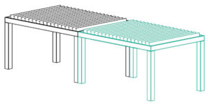 disegno modello R620 pergotenda